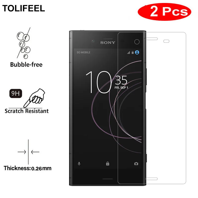 

2PCS TOLIFEEL 9H Premium Tempered Glass For Sony Xperia XZ1 Compact Mini Screen Protector Protective Film For Sony Xperia XZ1