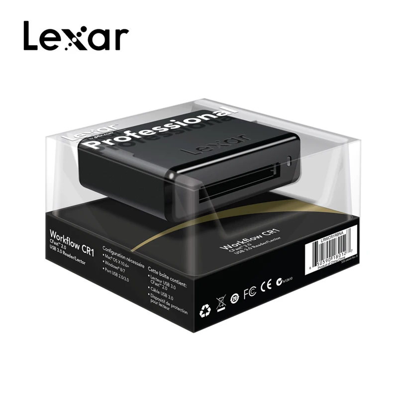 Lexar оригинальная ограниченная по времени usb-накопитель кардридер CR1 CFast кардридер Профессиональный рабочий процесс высокоскоростной Usb3.0