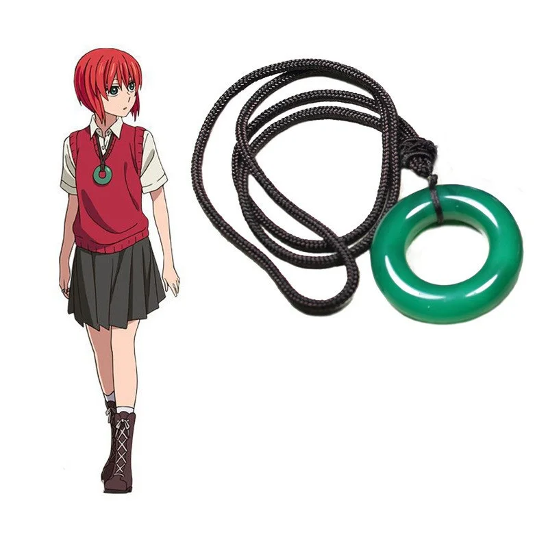 

The Ancient Magus' Bride Maho Tsukai No Yome Hatori Chise Cosplay Necklace Jade Pendant Elias Ainsworth Anime Cosplay Accessory