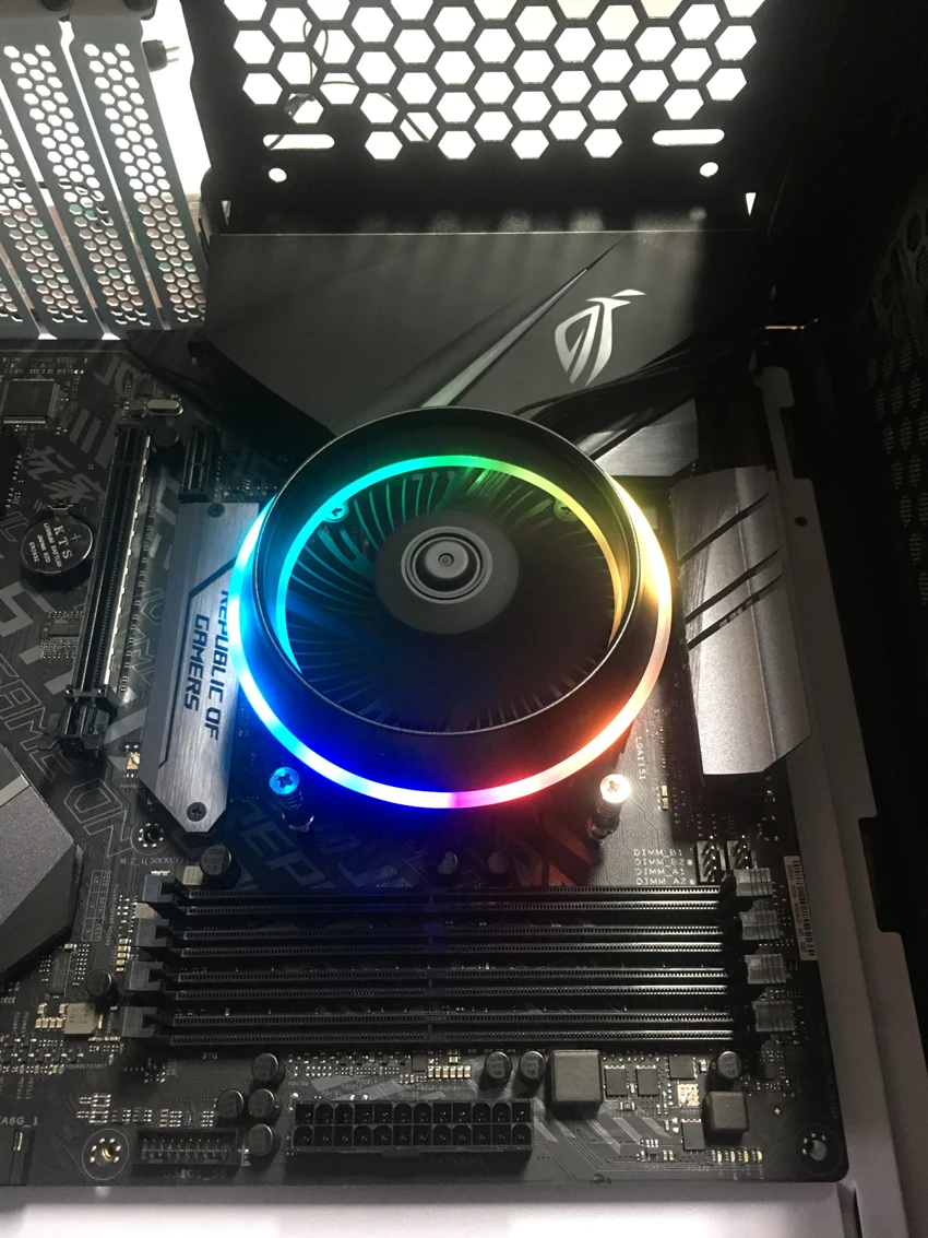 Aigo Shadow cpu RGB радиатор охлаждения кулер 100 мм 4Pin светодиодный RGB вентилятор Радиатор главный радиатор процессор кулер PC cpu вентилятор алюминий