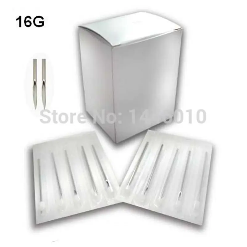 Wholesale 100PCS 16G Piercing Needles Sterile Body Piercing Needles Assorted Sizes Sterile