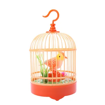 

Toy for Children Electronic Pets Simulation Bird Toy Singing Chirping Bird Toy In Cage Kids Voice Control Electronic Pet Toy