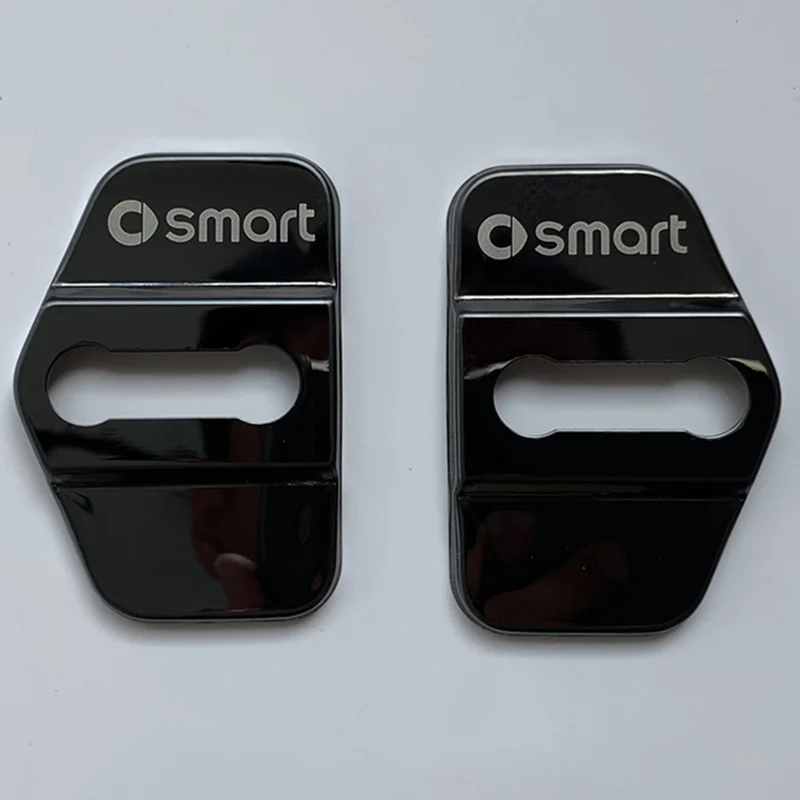 2 шт. крышка дверного замка из нержавеющей стали для 1998-2007 Smart 450Fortwo декоративная Защитная крышка от ржавчины аксессуары для модификации автомобиля - Название цвета: 450 black