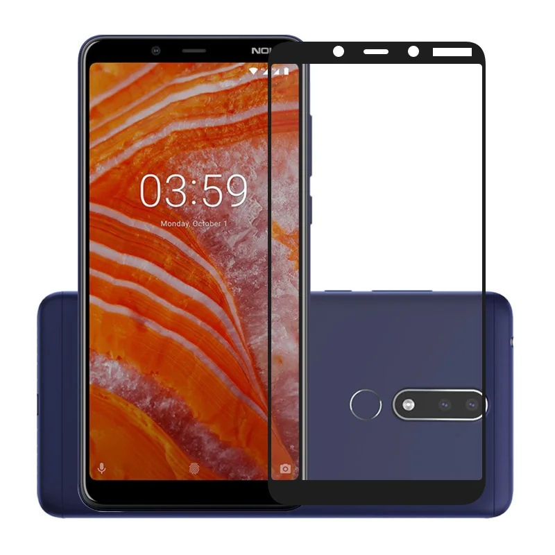 2.5D 9H Премиум Закаленное стекло для Nokia 3 1 Plus полное покрытие Защитная пленка
