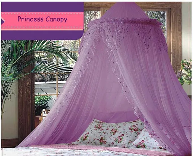 Princess Sequins Decorative Dome Netting Canopy Fly Insect Single Princess Sequins Decorative Dome Netting Canopy Fly Insect Single Double Size Mosquiteiro Bed Tent Net