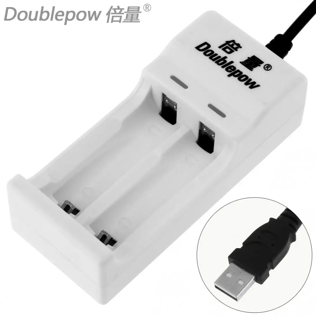 

New Doublepow 2 Independent Channels Quick Intelligent USB Charger for AA / AAA Ni-MH Ni-CD Battery with LED Indicator
