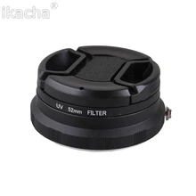 3 In1 Camera Macro Lens Reverse Adapter Protection Lens Cap+ 52mm UV Filter For Nikon D80 D90 D3100 D3300 D5100 D5300 D5500 52mm camera lens cap cover