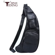 Мужские нагрудные сумки из коровей кожи новинка года мужские модные брендовые винтажные дорожные повседневные сумки на половину Луны сумки через плечо кожаные