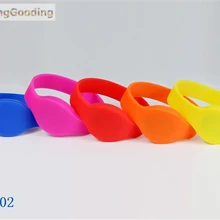 BG-02 100 шт./лот 13,56 МГц мультичастотный Классический 1 K S50 F08 наручный браслет NFC Браслет микросхемой чипом микропроцессорные карты для бассейна сауна комната тренажерный зал