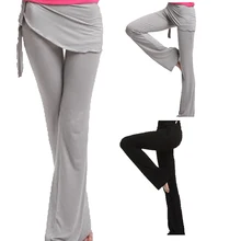 

Women Yoga Pants Fashion Divided Skirt New Latin Dance Culotte Square Dance Belly Dance Clothing Spring Summer Bodysuit Pants
