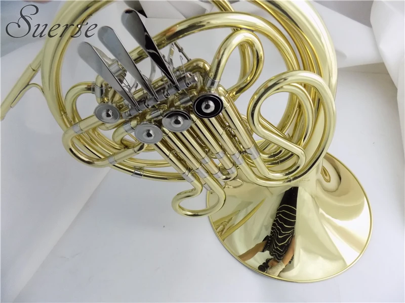 F/Bb French Horn with case One piece Bell 315mm 4 valves French horns