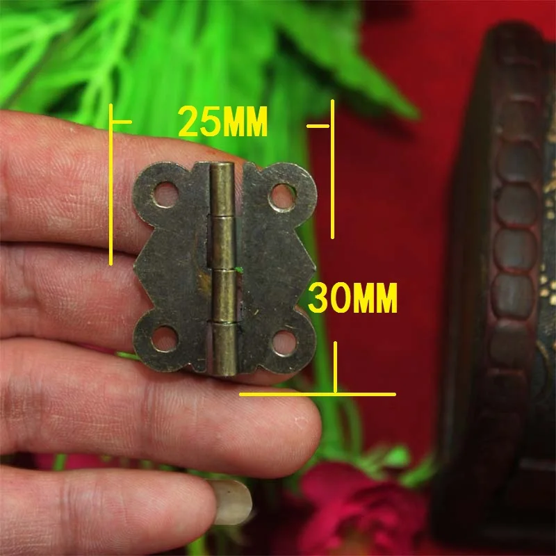 50pcs 25*30mm Toothed spring hinge Plating color Jewelry box hinge