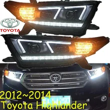 Highlander headlight,2012~2014,Free ship! Highlander fog light,2ps/set+2pcs Ballast,Highlander driver light,Highlander