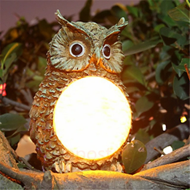 Cute Solar Owl Light Waterproof Outdoor Garden Yard Decorative Bird Cute Solar Owl Light Waterproof Outdoor Garden Yard Decorative Bird Lamp Party Club Decor