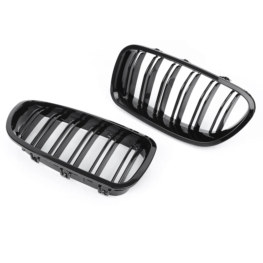 Best Car Front Grille Kidney for BMW 5 Series F10 F11 2016 M5 528i 2010 2011 2012 2013 2014 2015 2016 Glossy Black ABS Plastic