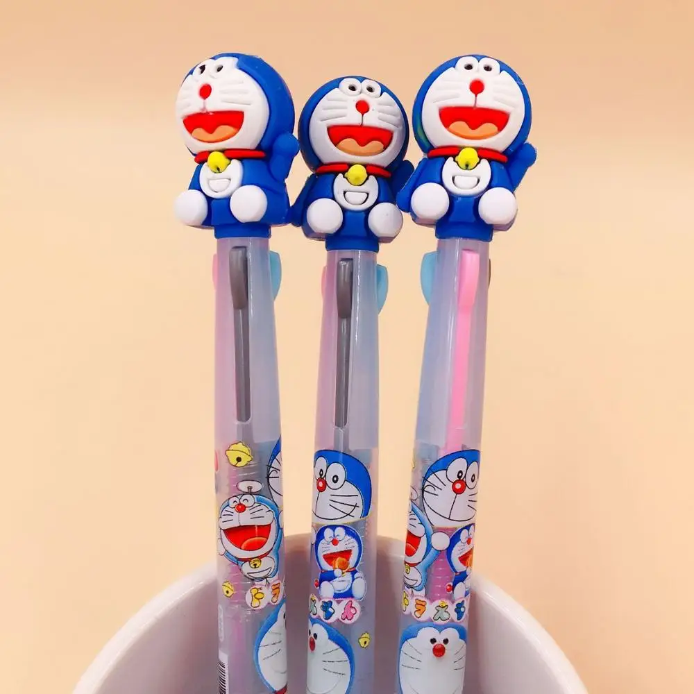 1 шт 3 цвета Doraemon шариковая ручка мультфильм животных шариковые ручки материал Escolar офисные школьные принадлежности для письма