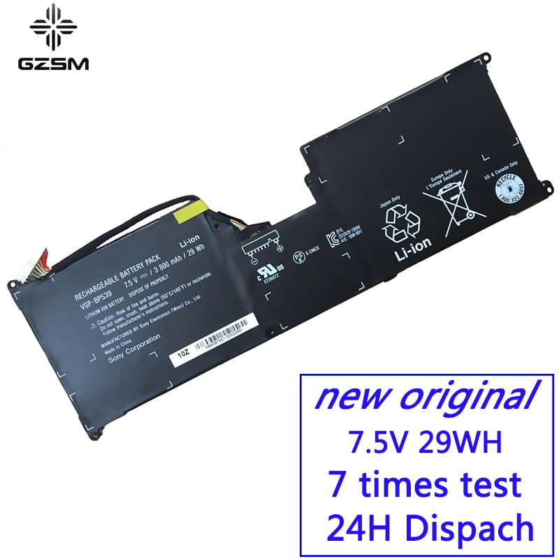 

GZSM laptop battery BPS39 for Sony VAIO Tap 11 VGP-BPS39 SVT11213CGW SVT11215CGB/W SVT11215CW SVT11213CXB SVT11219SCW battery