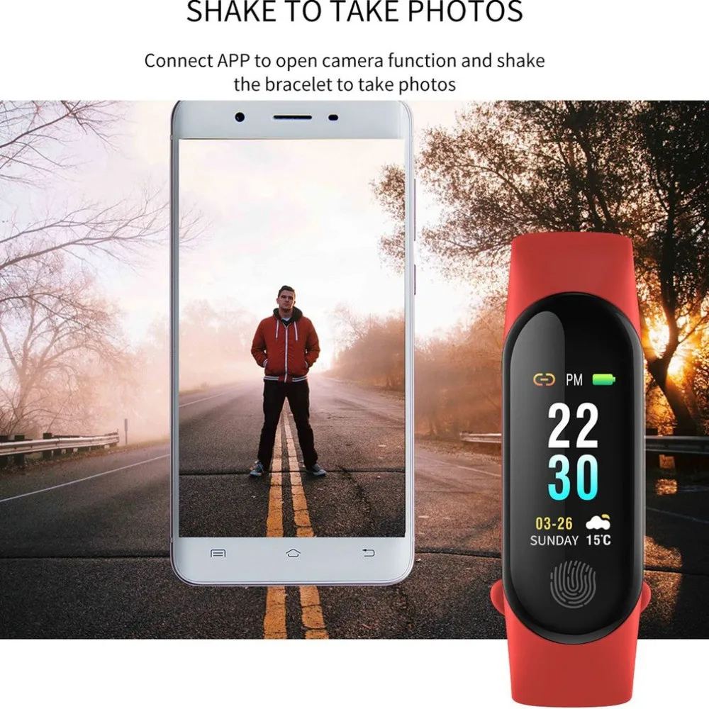 Смарт браслет JQAIQ M3 Plus Водонепроницаемый Фитнес Ip67 Bluetooth с
