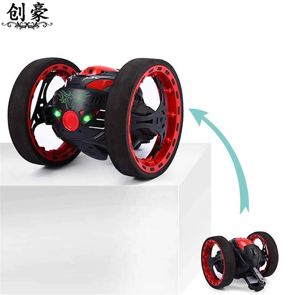 6PCS Remote Control Mini Cars Bounce Car 2.4GHz RC Car with Flexible Wheels Rotation Remote Control Robot Car Toys for Gift