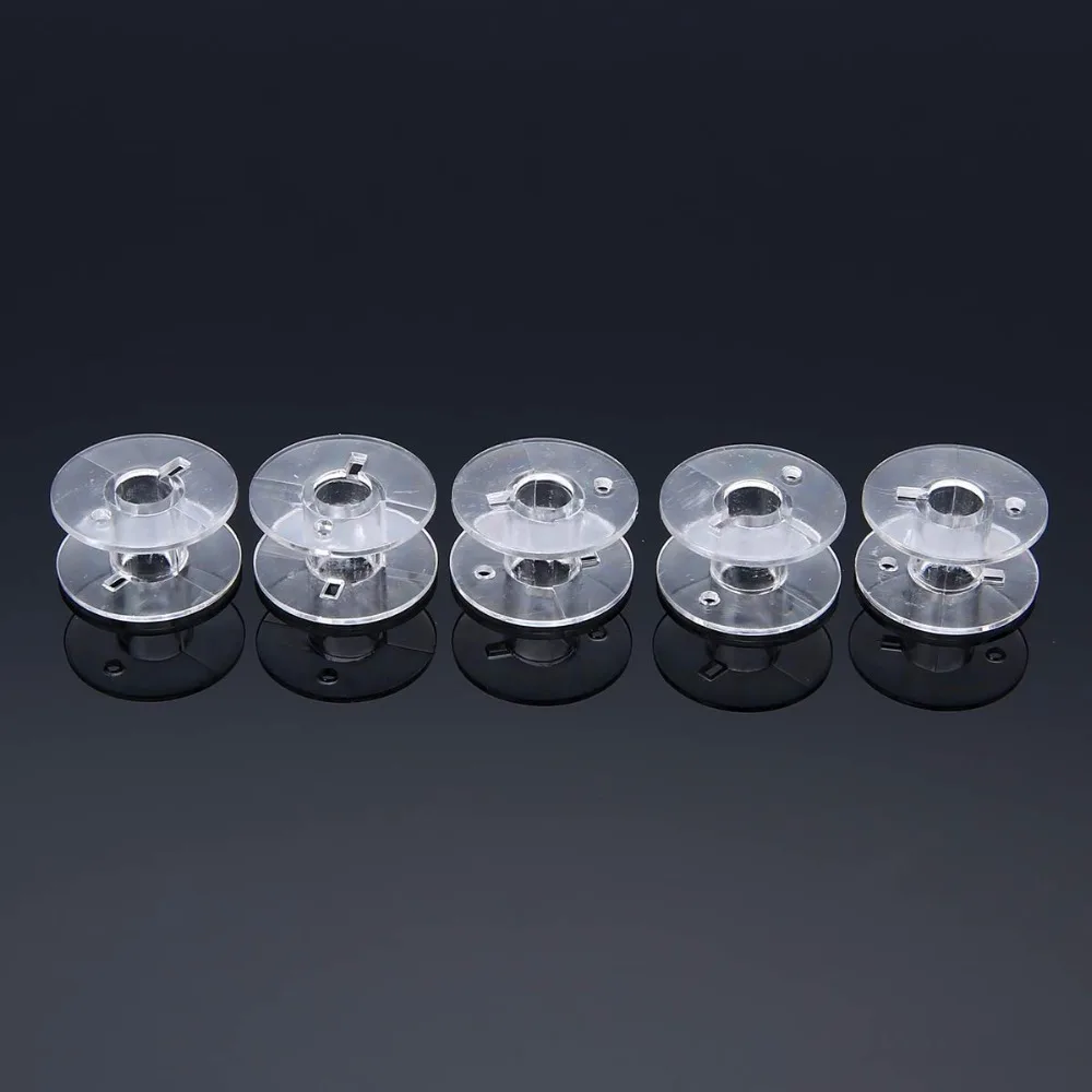 50 шт. пустые катушки прозрачные пластиковые катушки для швейных машин катушки для бытовой швейной машины DIY Швейные аксессуары