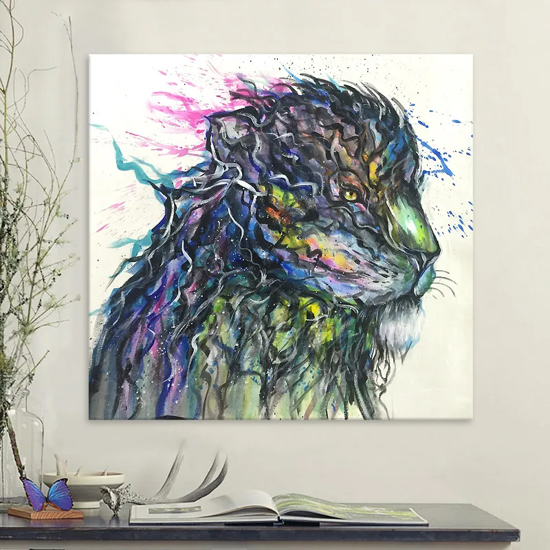 

Oil painting On Canvas Wall Pictures Paintings For Living Room Wall Art Canvas Pop art leopard modern abstract hand painted