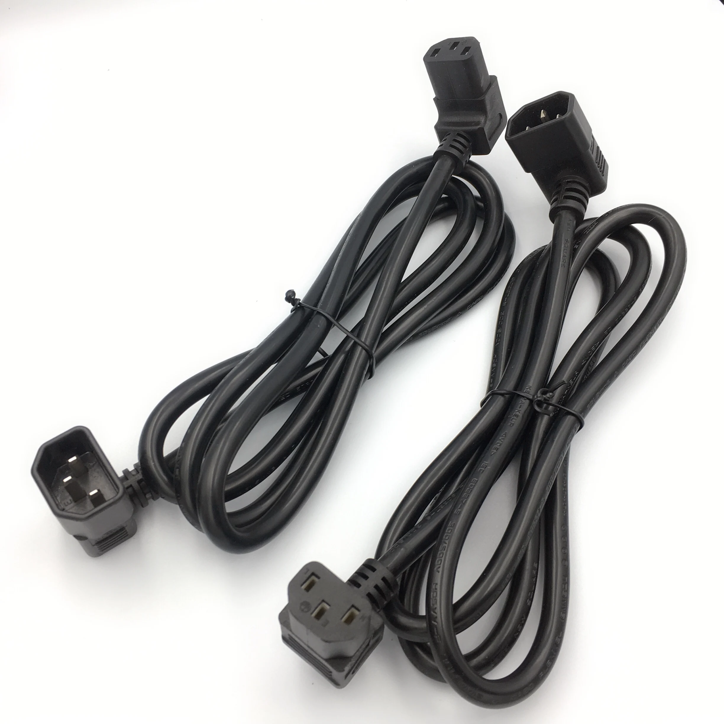 

IEC 320 C14 Male to C13 Female Cord, C13 to C14 Dual Down Angle Right Angle Power Cable About 1.5M 1 PCS