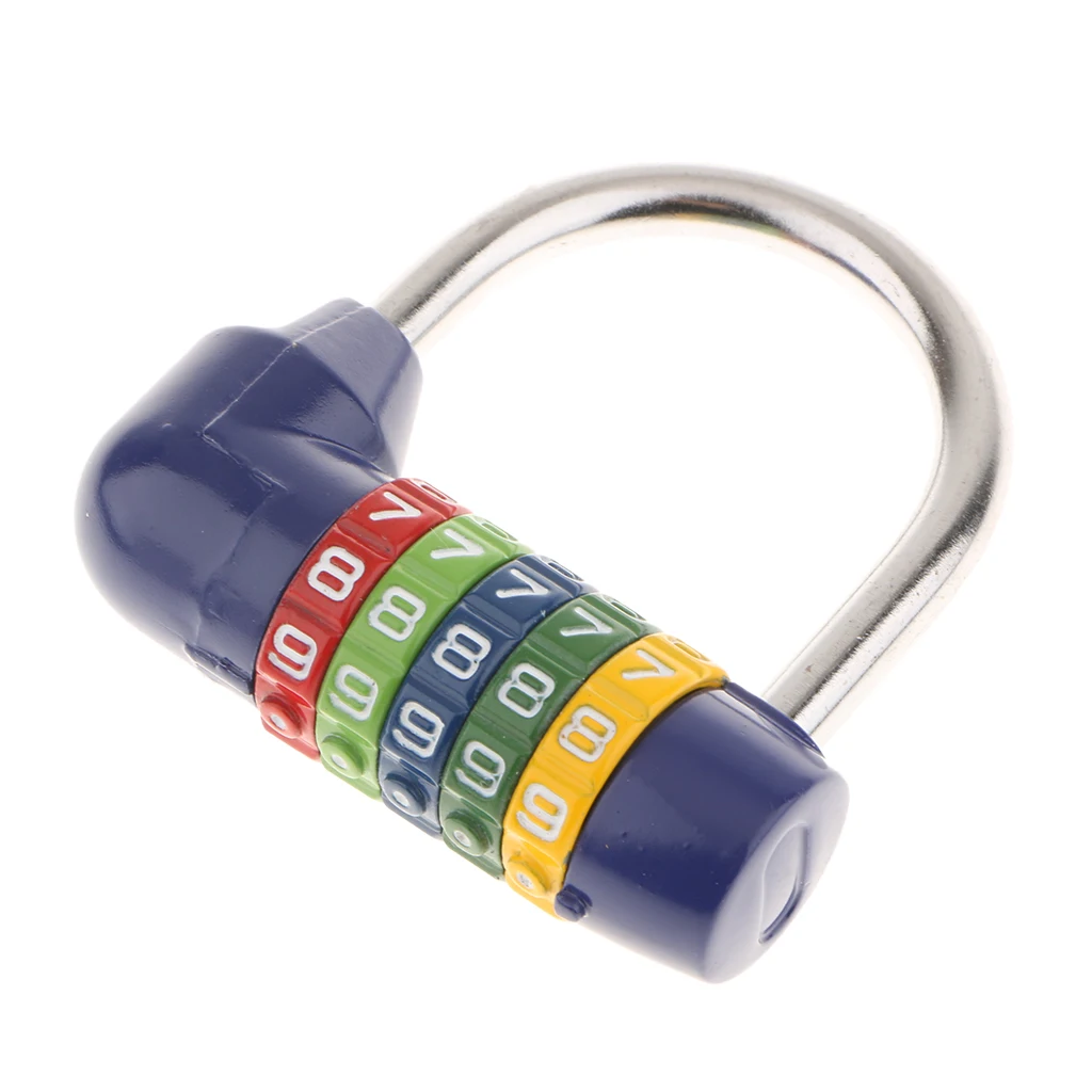Zinc Alloy 5 Dial Digit Combination Padlock Travel Number Code Password Lock