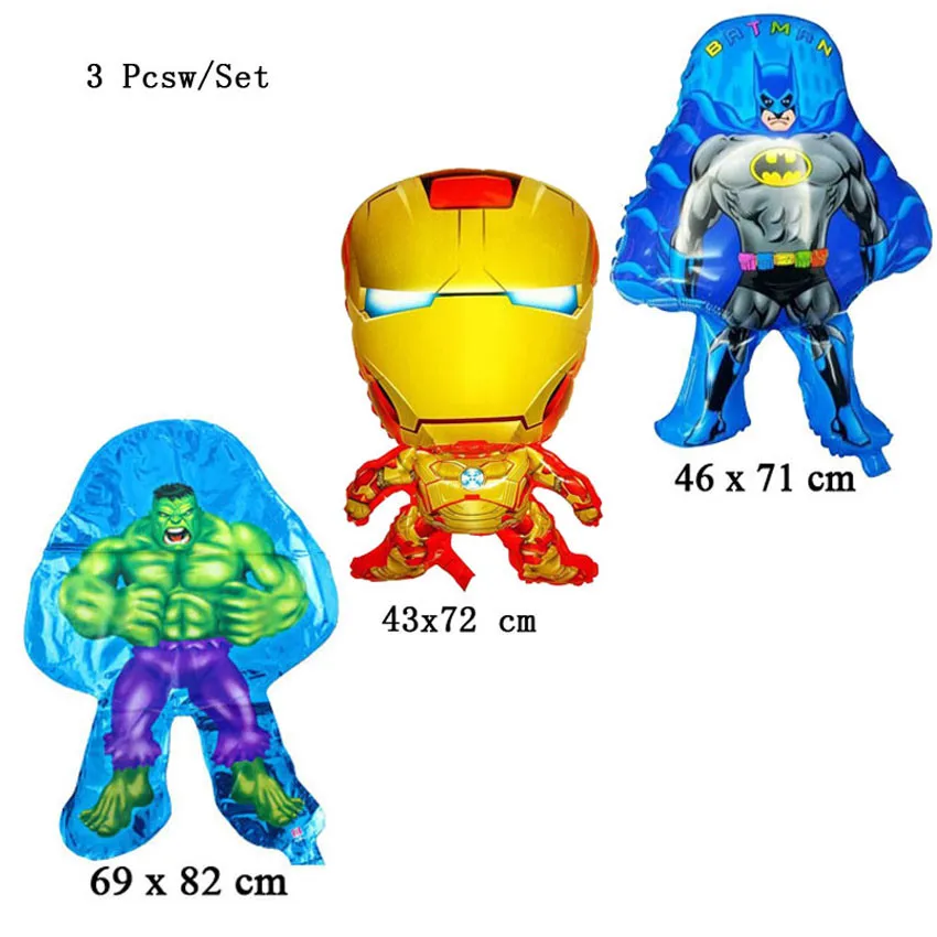 

3Pcs/Lot helium foil ballons super hero balloons party decoration birthday superhero batman party supplies balloons