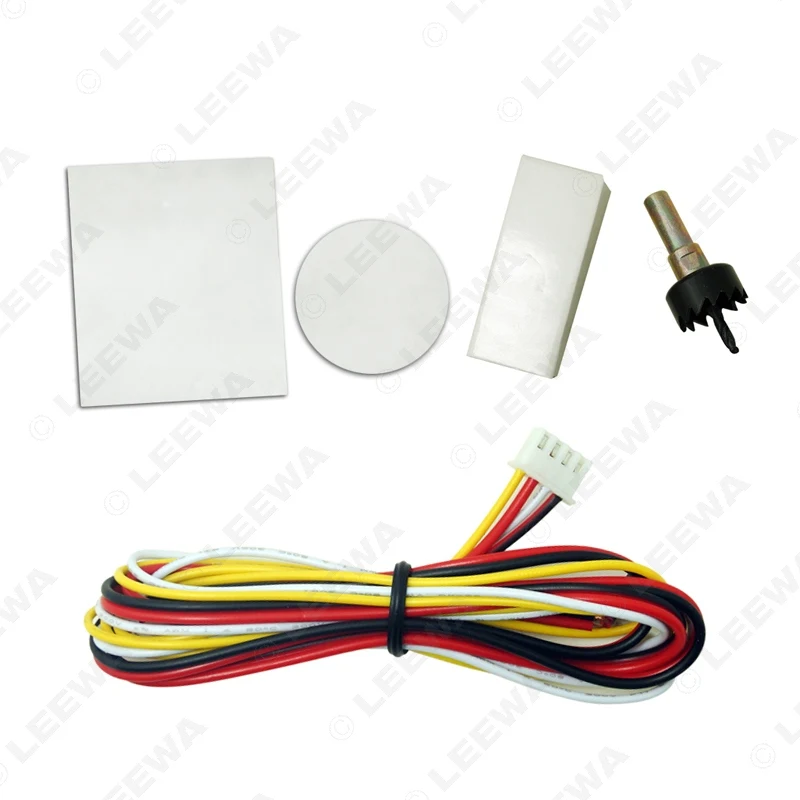 LEEWA Waterproof Car 8 Parking Sensors Reverse Backup Radar 22mm 4 Front 4 Rear Beep Alarm Detector Kit #CA1549
