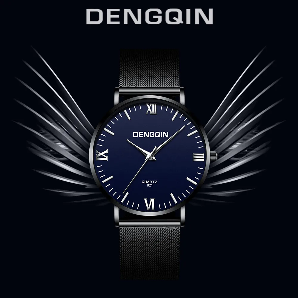 

Luxury Quartz Sport Military Stainless Steel Dial Leather Band Wrist Watch Relogio Masculino Fashion wristwatch mens automatic