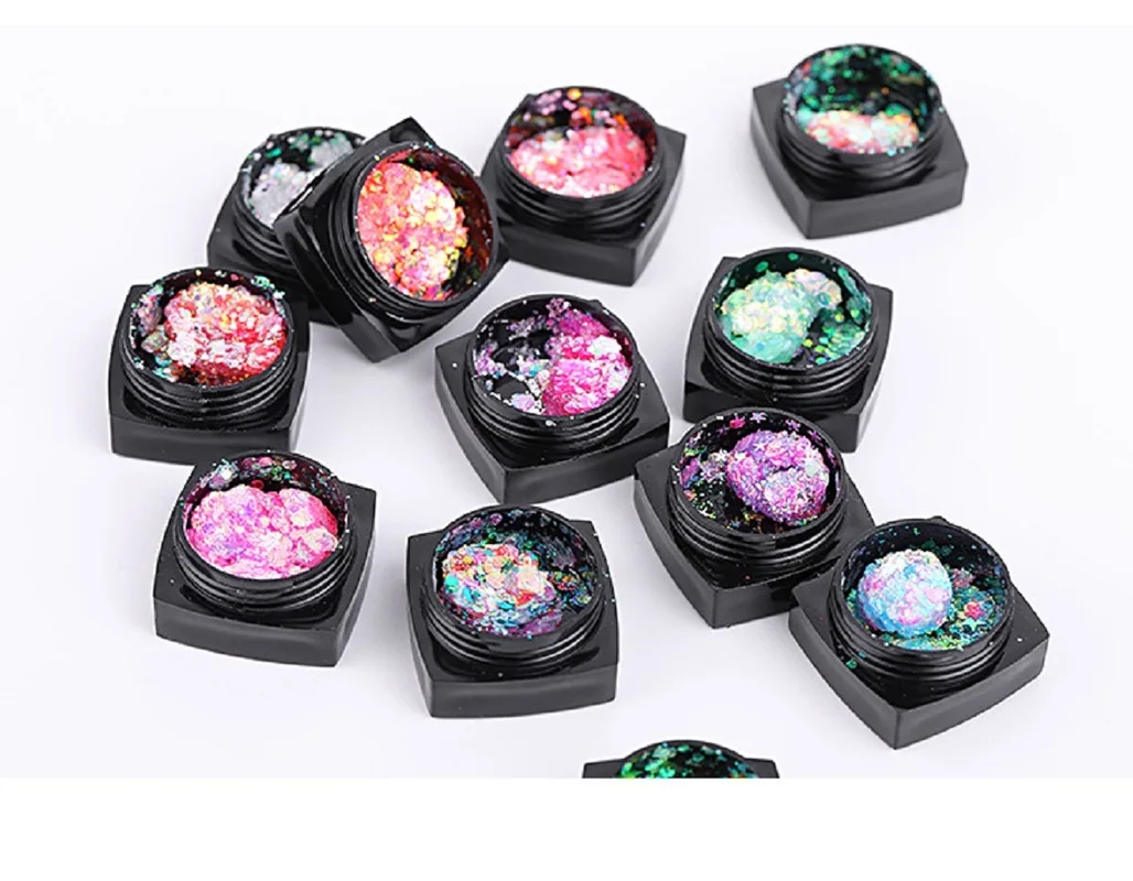 

DIY Nail Glitter Sequins Mermaid Mixed Shape Moon and stars series Holographic Polishing Spangles Flake Slice Decoration
