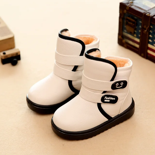 Leder Winter Wasserdichte 2017 Stiefel 24 Mädchen Warme Kinder Verdicken Us16 Schneeschuhe Modemarke 44kinder Baumwolle Jungen Größe 0OPkw8nX