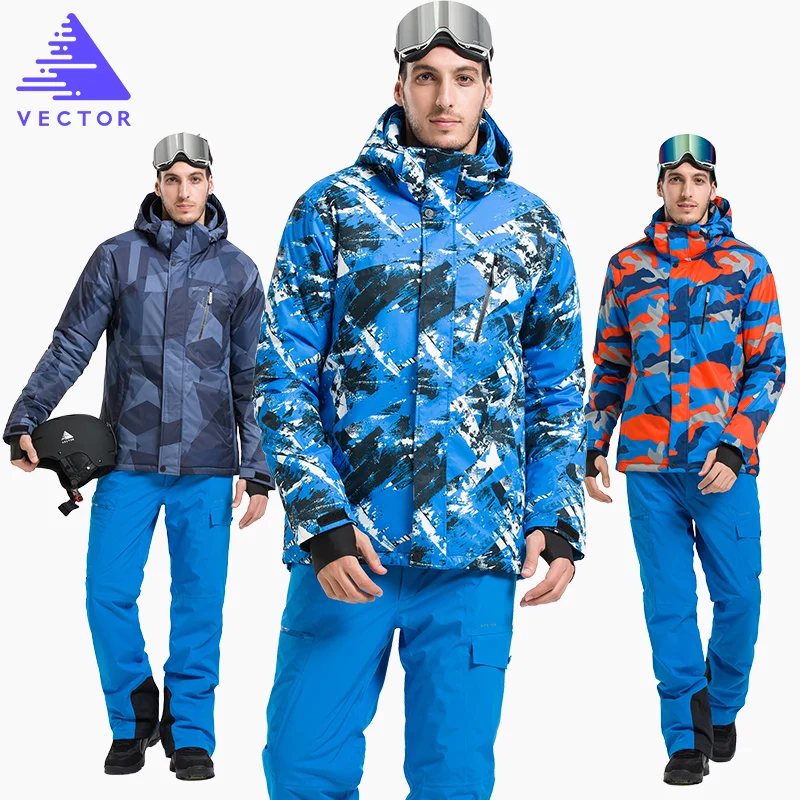 Хит, брендовый теплый зимний лыжный костюм, мужской ветрозащитный водонепроницаемый лыжный костюм для сноубординга, Мужской комплект, лыжная куртка+ штаны