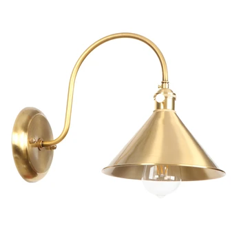 

Bronze American Copper Village Bedroom bar Vintage Wall Lamp E27 Bulb with lampshade wall light restaurant led wall lamp RWL0049