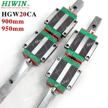 

HIWIN 900mm 2pcs HGR20 Linear Rail + 4pcs HGW20CC CNC Linear Guide Rail Block CNC kit HGW20 950mm