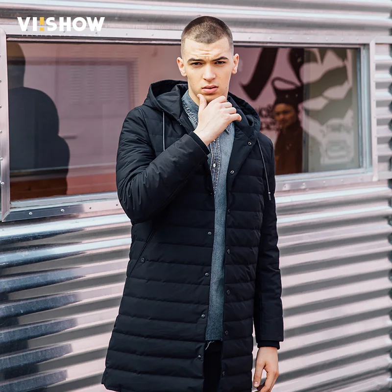 VIISHOW Новое поступление мужской толстый теплый зимний пуховик армейский зеленый