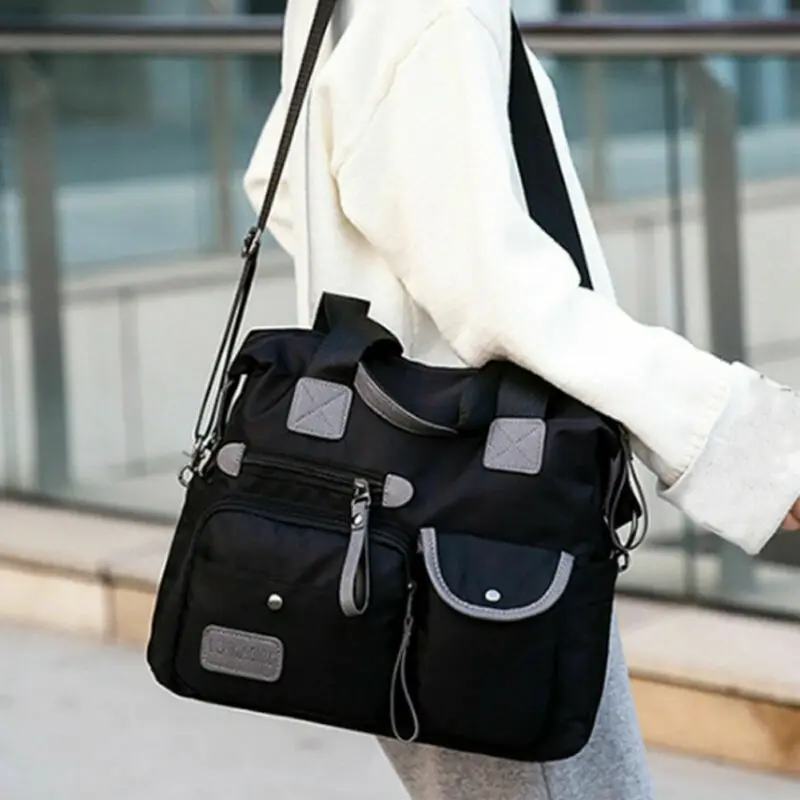 Женские нейлоновые Наплечные сумки большой емкости, водонепроницаемые сумки через плечо, повседневные женские сумки для путешествий