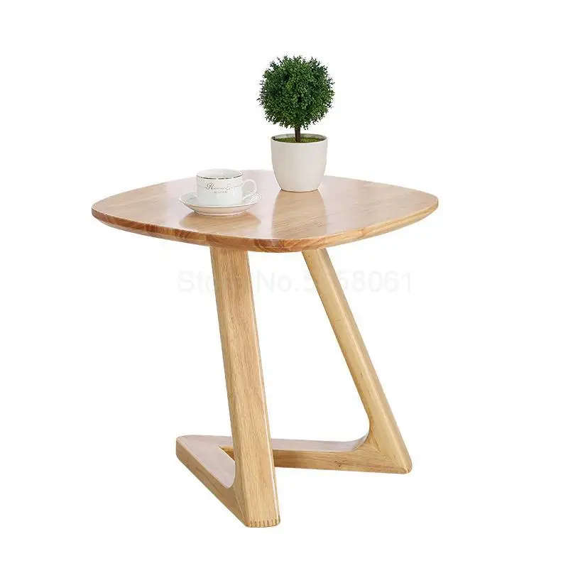 Нордический твердый деревянный маленький прикроватный столик креативный Маленький журнальный столик простой прикроватный столик мини-диван зона отдыха - Цвет: 50x50x48cm  1