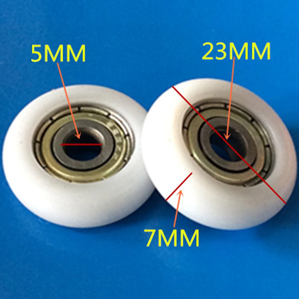 8 шт. подшипник колеса руководство подшипник шкива герметичные железнодорожных мяч Мебель 5*23*7 мм