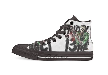 

Friday The 13th Design breathable Casual High Top lace-up Canvas shoes sneakers
