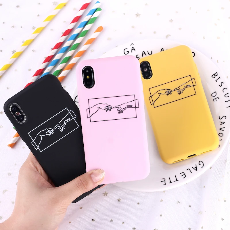 Мягкий матовый чехол для телефона с рисунком Моны Лизы Давида iPhone 12 11 13Pro Max 7 8 8Plus X