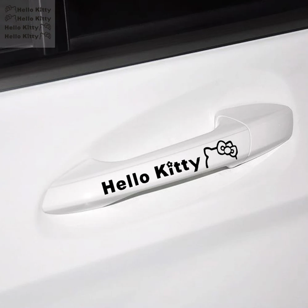 Hello Kitty Car Door Handle Sticker Cute Decal For Smart Fortwo Opel