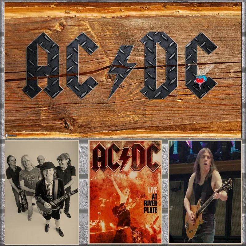 ВИНТАЖНЫЙ ПЛАКАТ ACDC крафт ретро старый рок-н-ролл Старый плакат евро и американская музыкальная команда звезда Ретро плакат Наклейка на стену