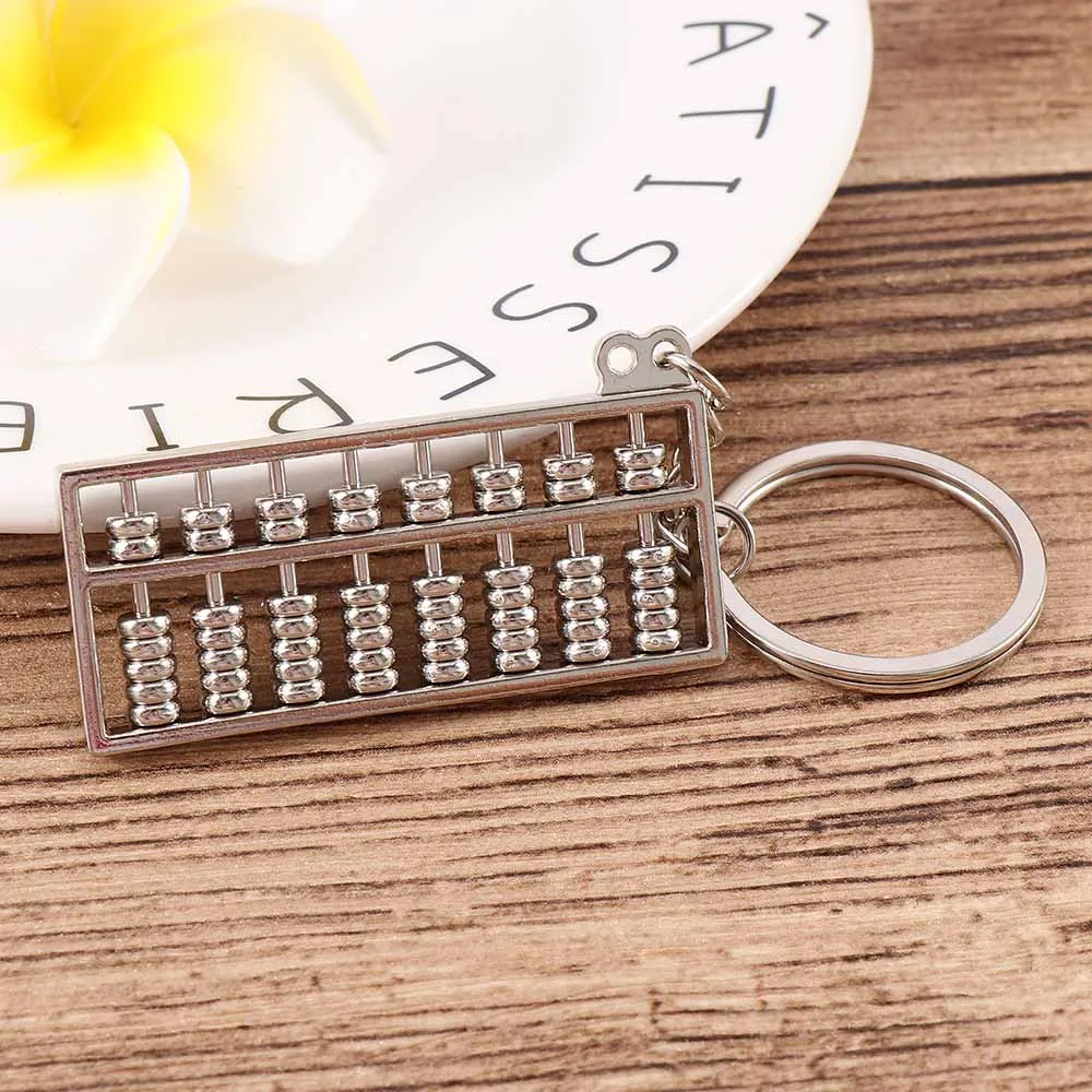 Creative Golden abacus Metal Keychain Ring Keyring Key Fob Lovely Gift