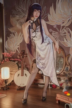 

utaha blessing flowers cosplay kasumigaoka utaha cosplay cheongsam summer dress female vestidos