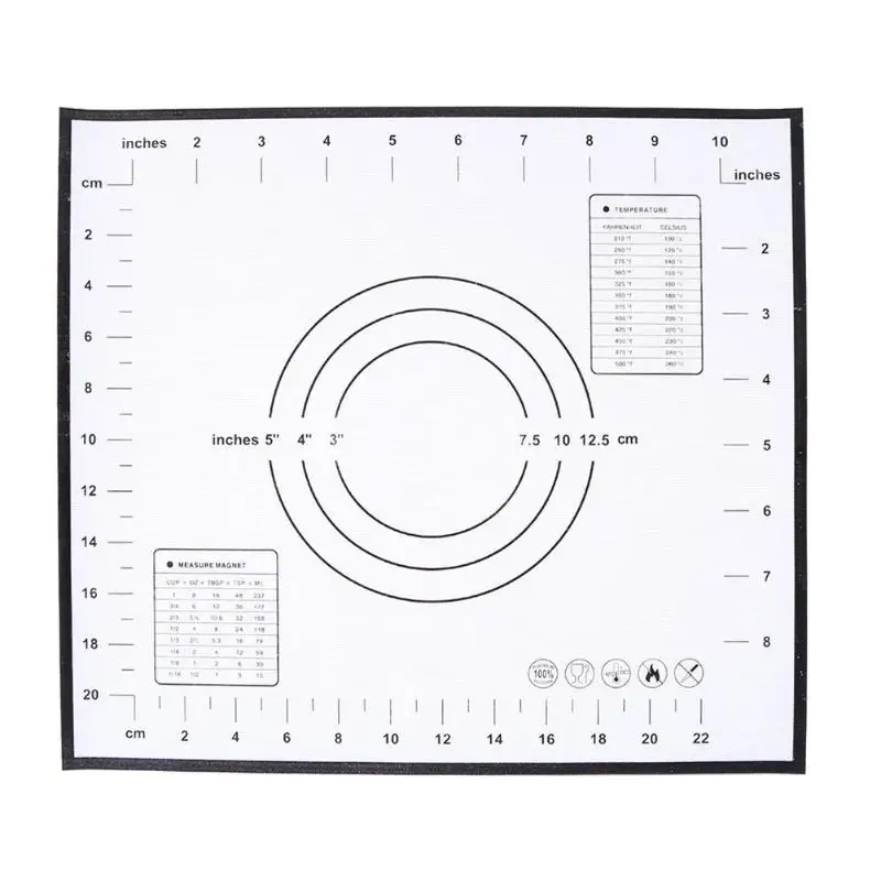 Антипригарный силиконовый кондитерский коврик с измерением 60X40 см коврик для выпечки счетчик раскатки теста коврик для духовки помадка/коврик для пирога