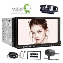 2 Din 7″Android 6.0 Car DVD Player Navigation Stereo Quad core Car AM FM RDS Radio Support WIFI 4G/3G BT+Front & Rearview Camera