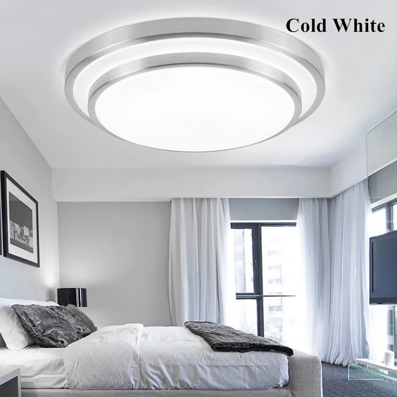 Conduziu a Luz de Teto de Alumínio Montagem em Superfície de Alto Quente + Branco Modern Controle Remoto Acrílico Escurecimento Brilho Branco Frio Lâmpada 2.4g 15 Luzes e Iluminação