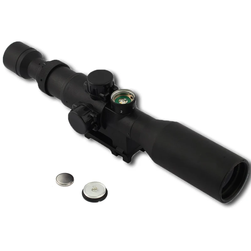 Günstig Sniper Tactical SVD 3 9X42 Jagd Zielfernrohre Optik Anblick Jagd scope red dot licht 11mm 20mm welle schiene basis zielfernrohr