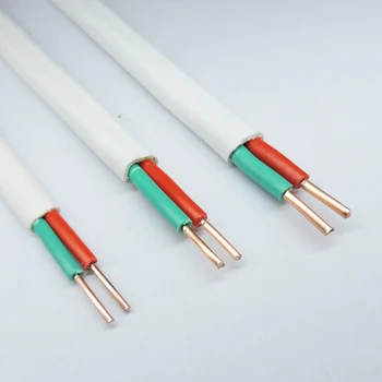 

electrical wire cable BVVB two core copper sheath cord 2*1.5 square Power wire white flat 20meter